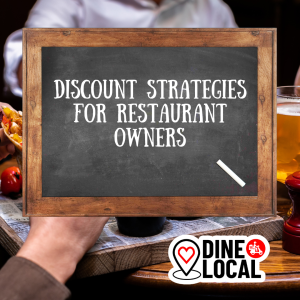 Image of a chalk board with the words 'Discount Strategies for Restaurant Owners'